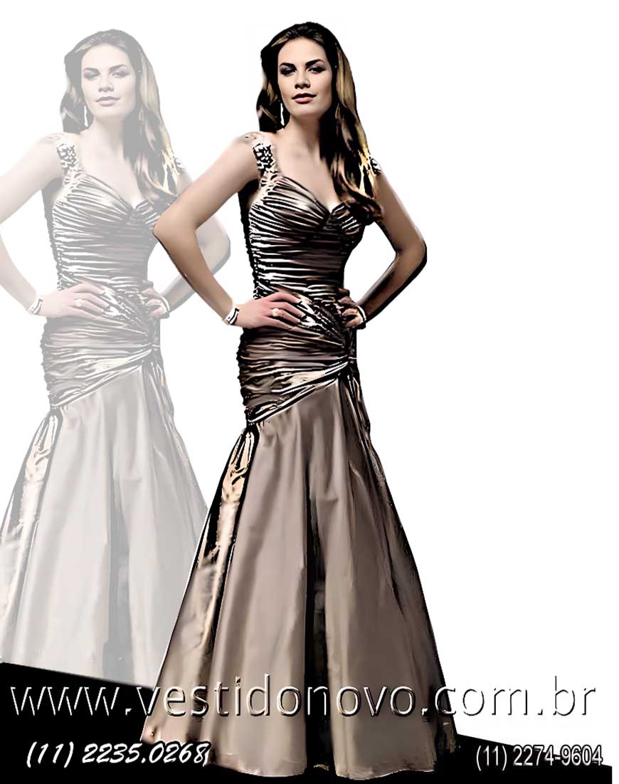 Vestido bodas de prata em zibeline cinza, zona sul de São Paulo