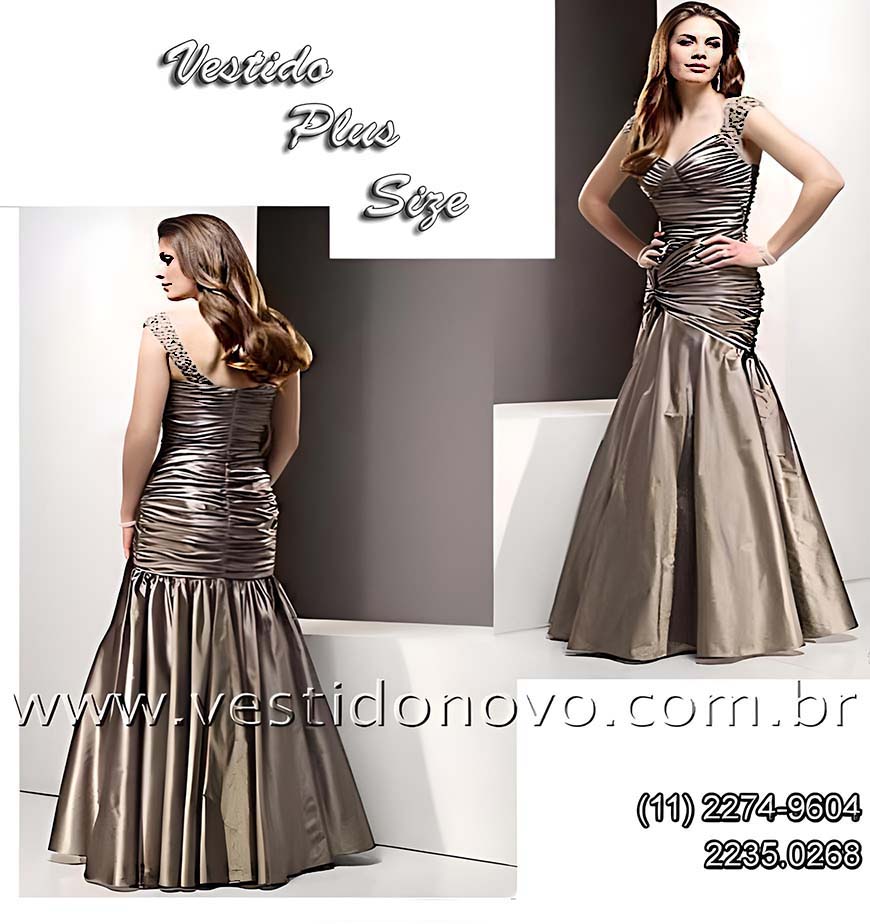 Vestido bodas de prata em zibeline cinza, zona sul de São Paulo