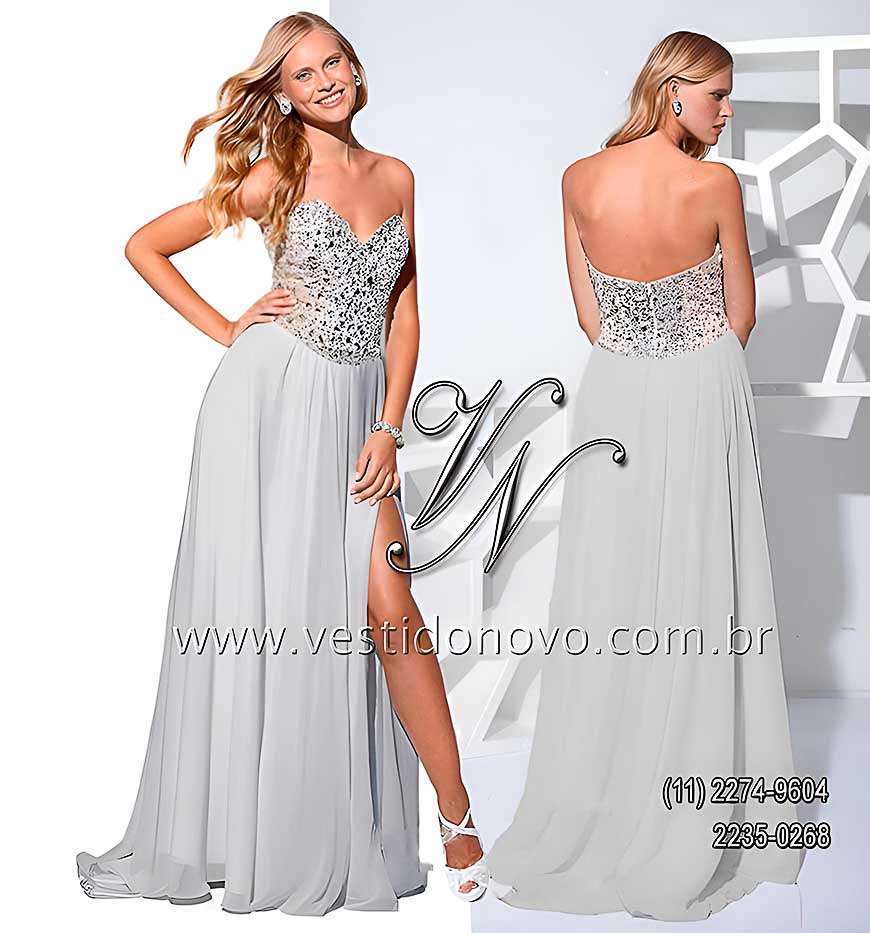 vestido para bodas de prata com brilho e pedraria (11) 2274-9604 ou 2235-0268 , São Paulo, sp