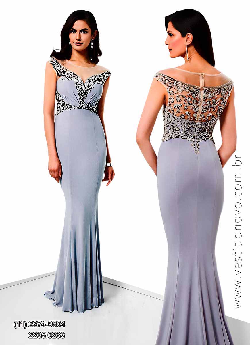 Vestido bodas de prata, com brilho e pedraria no busto, São Paulo