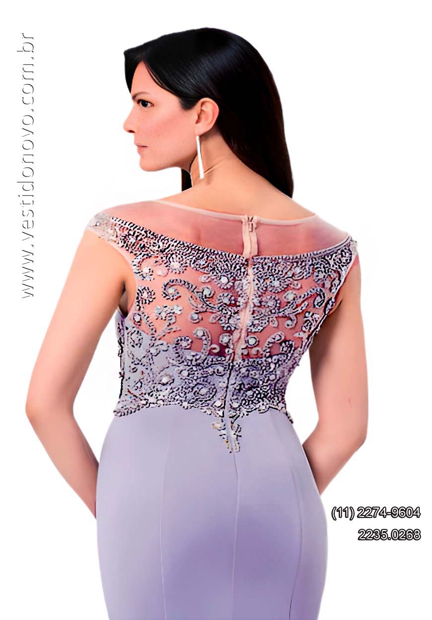 Vestido bodas de prata, com brilho e pedraria no busto, São Paulo