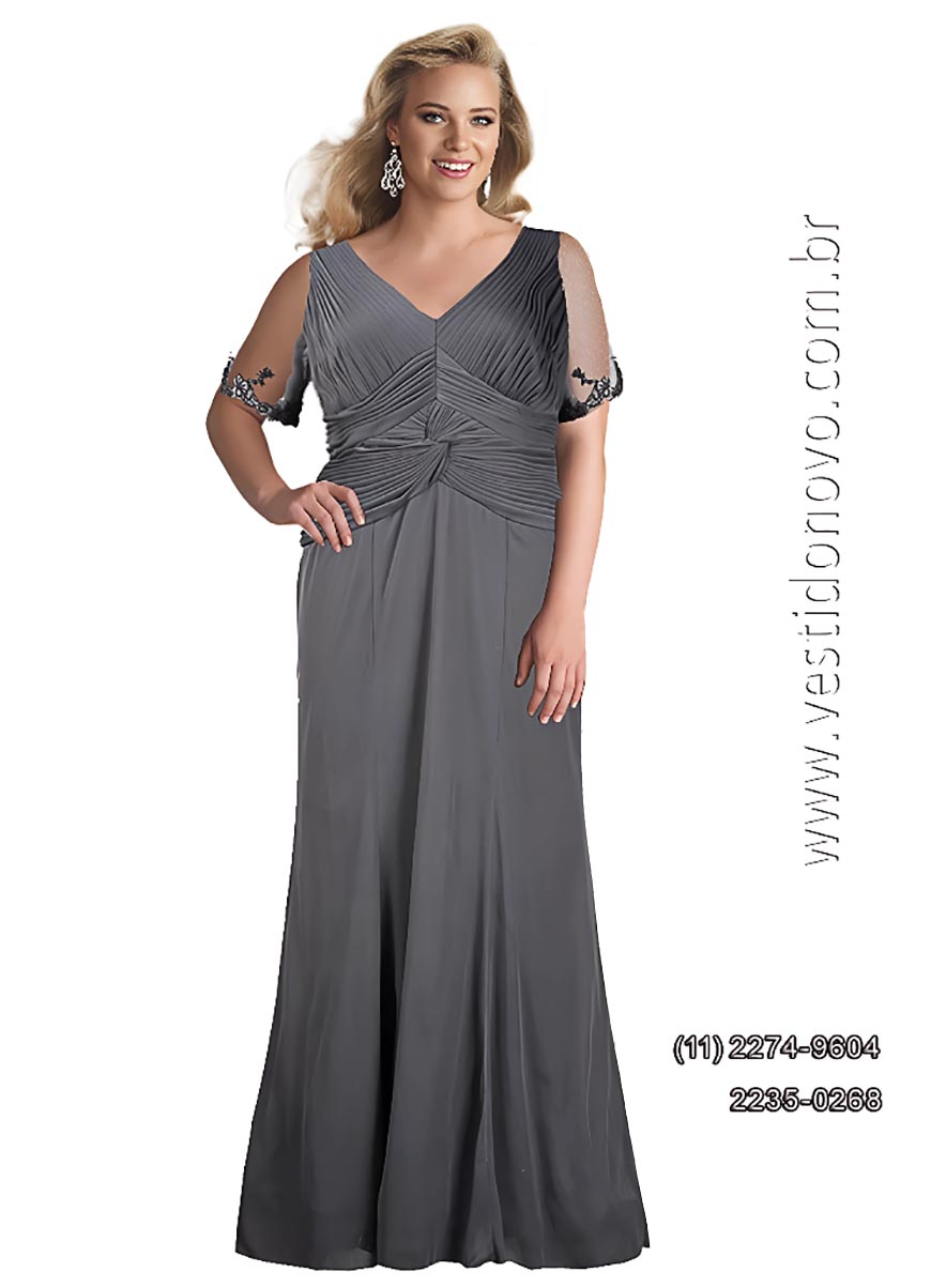 vestido de festa Bodas de Prata, com manga, São Paulo