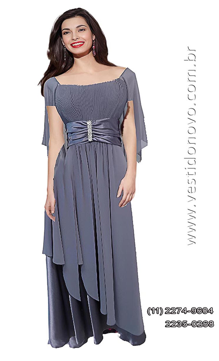 vestido de festa, cinza chumbo, bodas de prata, mãe da noiva, zona sul de São Paulo