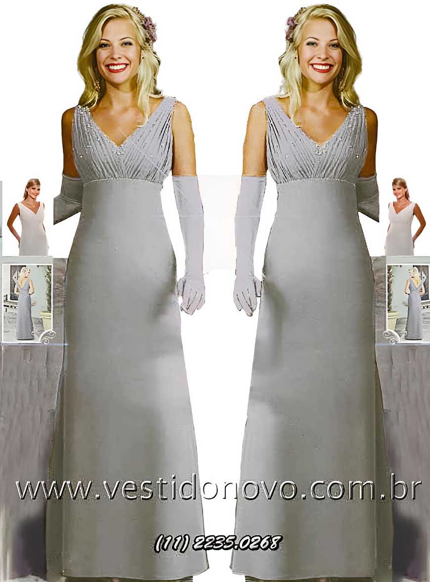 Vestido cinza gelo, bodas de prata, zona sul de São Paulo
